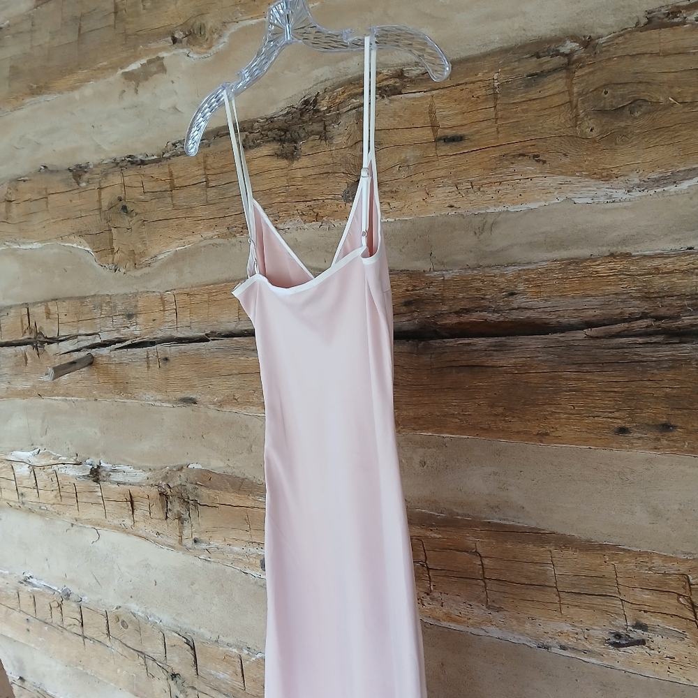 Princess Polly Pink V Neck Maxi Slip Dress Size 2 - Picture 6 of 9